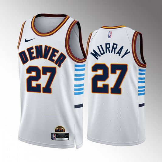Denver Nuggets #27 Jamal Murray White City Edition Jersey