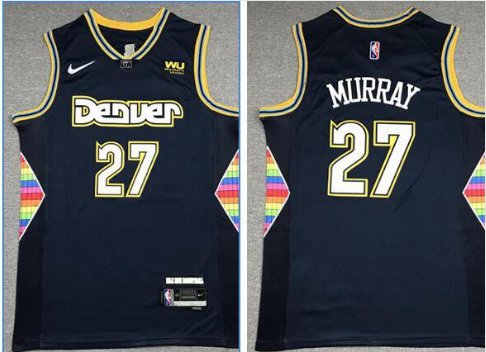 Denver Nuggets #27 Jamal Murray 2022 City Jerseys Black