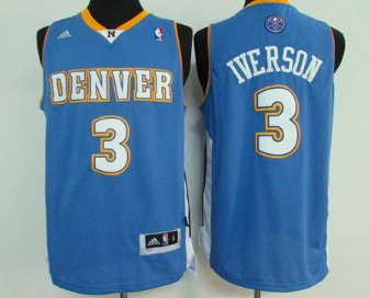 Denver Nuggets #3 Allen Iverson Jersey Blue